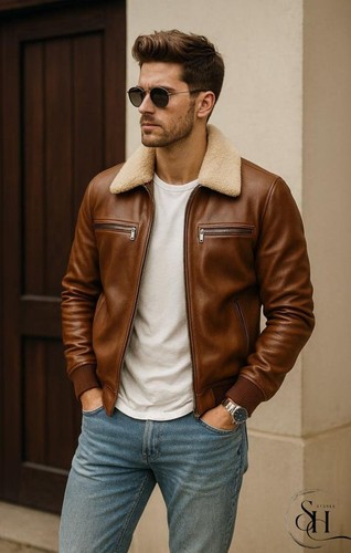 Herren braune bomber - herren,