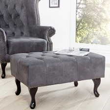Chesterfield Fußhocker antik