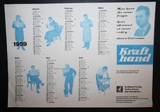 Alter Kalender - Werbung: Krafthand Verlag Walter Schukz Bad Wörishofen- 1959