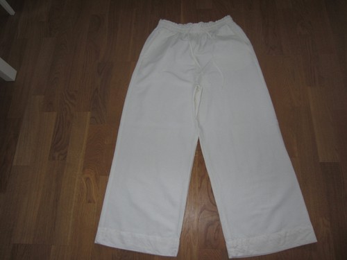 Weiße leinenhose m gr - v., h&m