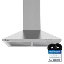 Wandhaube 60cm Edelstahl Abzugshaube leise Dunstabzugshaube Umluft Abluft LED