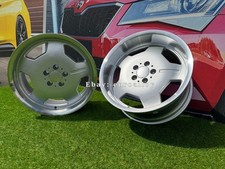 4x R19 " 5x112 AMG Monoblock Aero Style Silver Polished Lip Wheel : Für W124