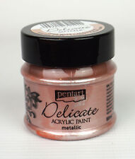 Pentart Delicate Silky Metallic Acrylfarbe 50 ml verschiedene Farben