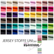 Premium Jersey Stoff UNI | Einfarbiger Baumwolljersey | Öko-Tex ab 25 cm