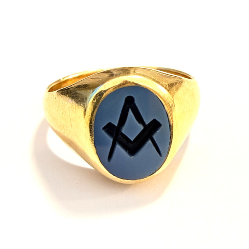 Vintage freimaurer herrenring - vintage,