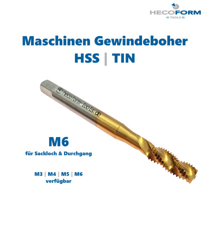 Gewindebohrer m6 hss - m3, m5