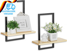 Wandregal Schwarz Metall