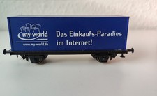 Roco Spur H0 Containertragwagen Karstadt Cafe my-world Internet