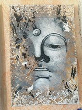 Buddha Motiv Bild Modern Art 60 x 40 cm
