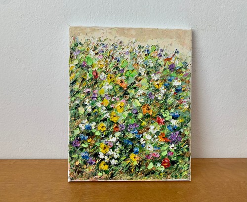 Bunte blumenwiese impasto - bunte,
