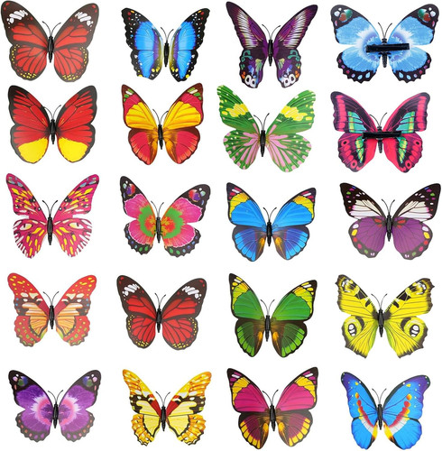 Butterfly decoration with clip - with,