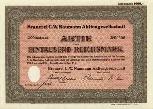 Brauerei naumann 1941 - brauerei, w.