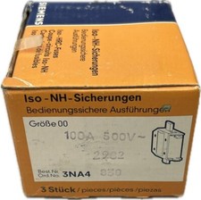 3x Siemens Iso-NH-Sicherungen 3NA4 830 100A 500V