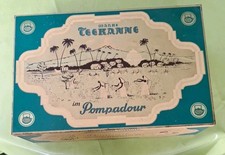 Große Teedose Teekanne Pompadour Vintage Blechdose 30 X 20 X 10, 60iger  Selten