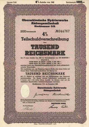 Oberschlesische hydrierwerke - oberschlesische,