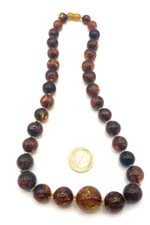 Vintage stattliche Bernstein Kette Inklusen amber necklace 49,61 Gramm L 58cm