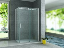 Duschkabine 120x80 Dusche Eckdusche Duschabtrennung Schiebetür ESG-Glas NANO NEU