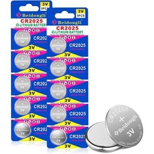 CR2025 Lithium Knopfzellen Batterien 10 Stück für TAN Generator