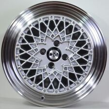 4x GTP WHEELS 041 7x17" 4x100 ET35 60.1 Silber poliert TÜV Gutachten