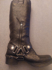 MIU MIU Vintage Biker Stiefel/Boots- Farbe schwarz in Gr. 39