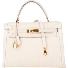 Hermès White Krinoline Boxcalf Kelly 32 Handbag Tasche
