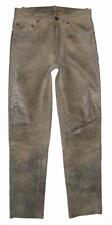 " MONTGOMERY " LEDERJEANS / Lederhose antik- braun aus Glattleder ca. W28"/ L32"