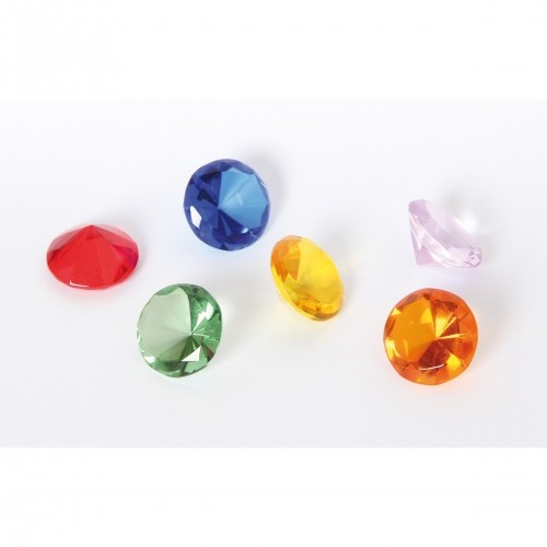 Glas diamanten set bunt 6 - bunt, -6