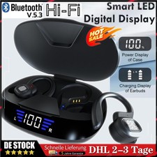 Bluetooth 5.3 Headset Stereo Kopfhörer Kabellos Ohrhörer mit Mikrofon für Handy