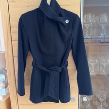 TED Baker  Kurzmantel Mantel Kurz Größe 2 Wolle Damenmantel Schwarz