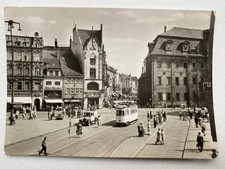 Ak Erfurt Anger Bahnhofstraße Straßenbahn Läden Auto das Volk Tram Foto DDR 1958