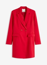 Neu Longblazer mit V-Ausschnitt langarm Gr. 42 Rot Damen Long-Blazer Mantel