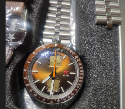 Red star bullhead chronograph - bullhead,