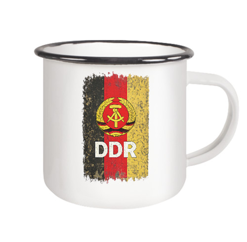 Ddr emaille tasse heimat fahne - heimat,