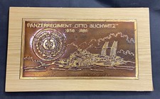 Wandschmuck Platte Panzer Regiment „Otto Buchwitz“ Blech Sperrholz NVA DDR orig.