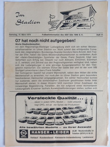 Fussball programm amateurliga - fussball,