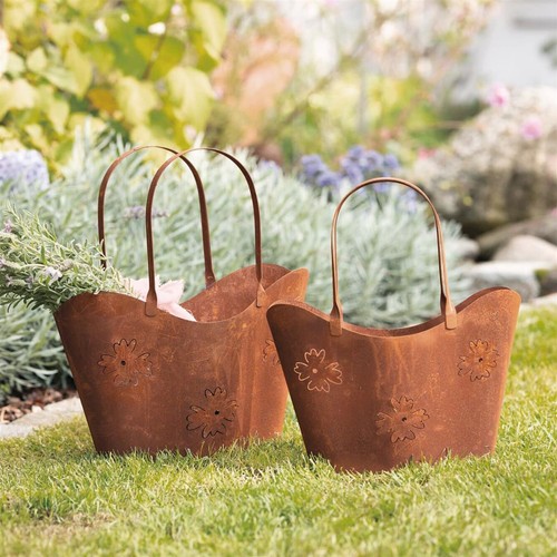 Metall pflanzer tasche - metall,