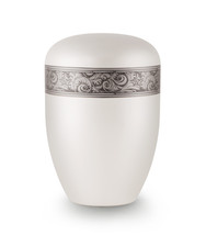 Urne Neu Mensch Friedhof Bestatter Edition Antiqua Perlmutt Federdekor