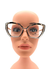 Brillengestell frankie morello Brillenrahmen Vollrand Butterfly Braun Damen NEU