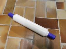 Tupperware Teigrolle Weiß / Blau Backrolle Nudelholz
