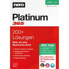 Nero Platinum 365 Download 1 PC Jahreslizenz Windows 7/8/10/11 ESD-Key per eMail