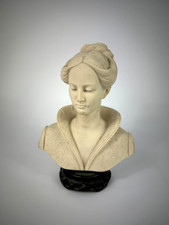 Büste Marmor Italien 20. Jh. Antikstil Deko Kopf Frau Figur Skulptur