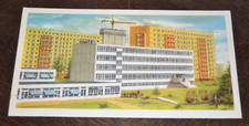 Seltene Lehrkarte "Sozialismus" Ein Neubaugebiet in der DDR Architektur Moderne
