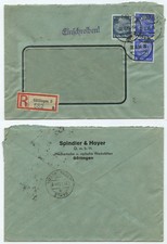 42814 - Einschreiben - Spindler & Hoyer - Göttingen 27.3.1939 nach Dahle