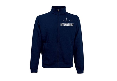 Sweatjacke rettungsdienst blau - sweatjacke,