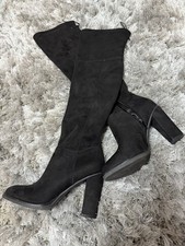 Schwarze Overknee Stiefel Gr
