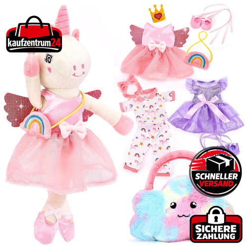 Einhorn spielzeug anziehpuppe - einhorn,
