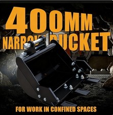 Tieflöffel Baggerschaufel Minibagger Löffel Anbau - 400mm