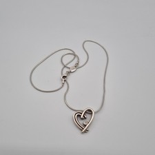 Fossil 925 Silber Kette Herz