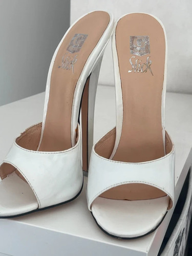 Giaro slick mules weiß - slick, weiß/lack