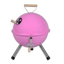 Mini BBQ Grill Holzkohle Kugelgrill pink 30 cm Kompaktgrill Picknickgrill